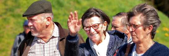 Leden tijdens een wandeling